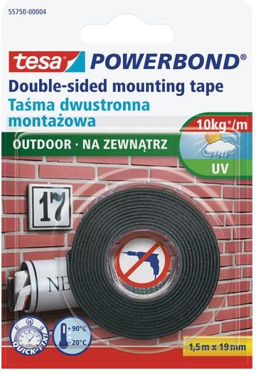 Bandă de montare Tesa cu două fețe pentru exterior 19 mm x 1,5 m (H7774802)