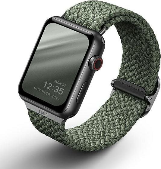 Banda Uniq UNIQ Aspen Apple Watch 40/38mm Verde împletit/verde chiparos