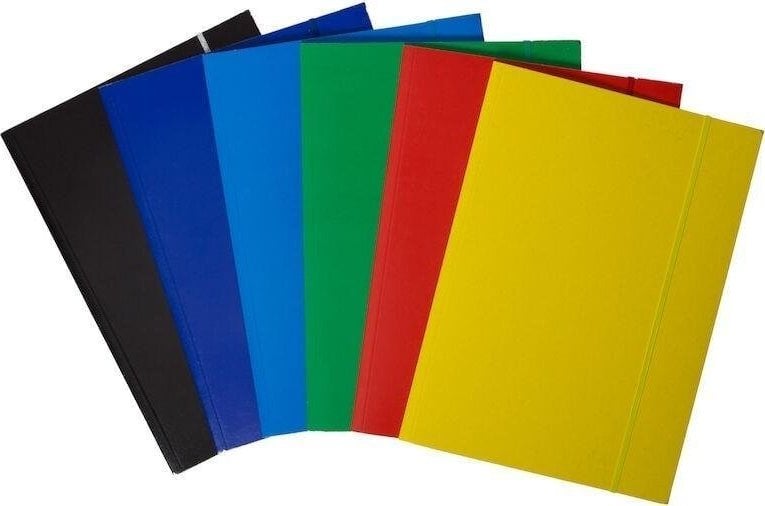 Folder Bantex cu bandă de cauciuc carton A4 negru (10 buc)