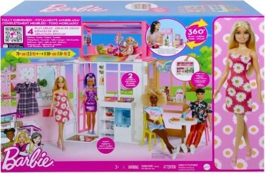 Barbie Compact House + Papusa (HCD48)