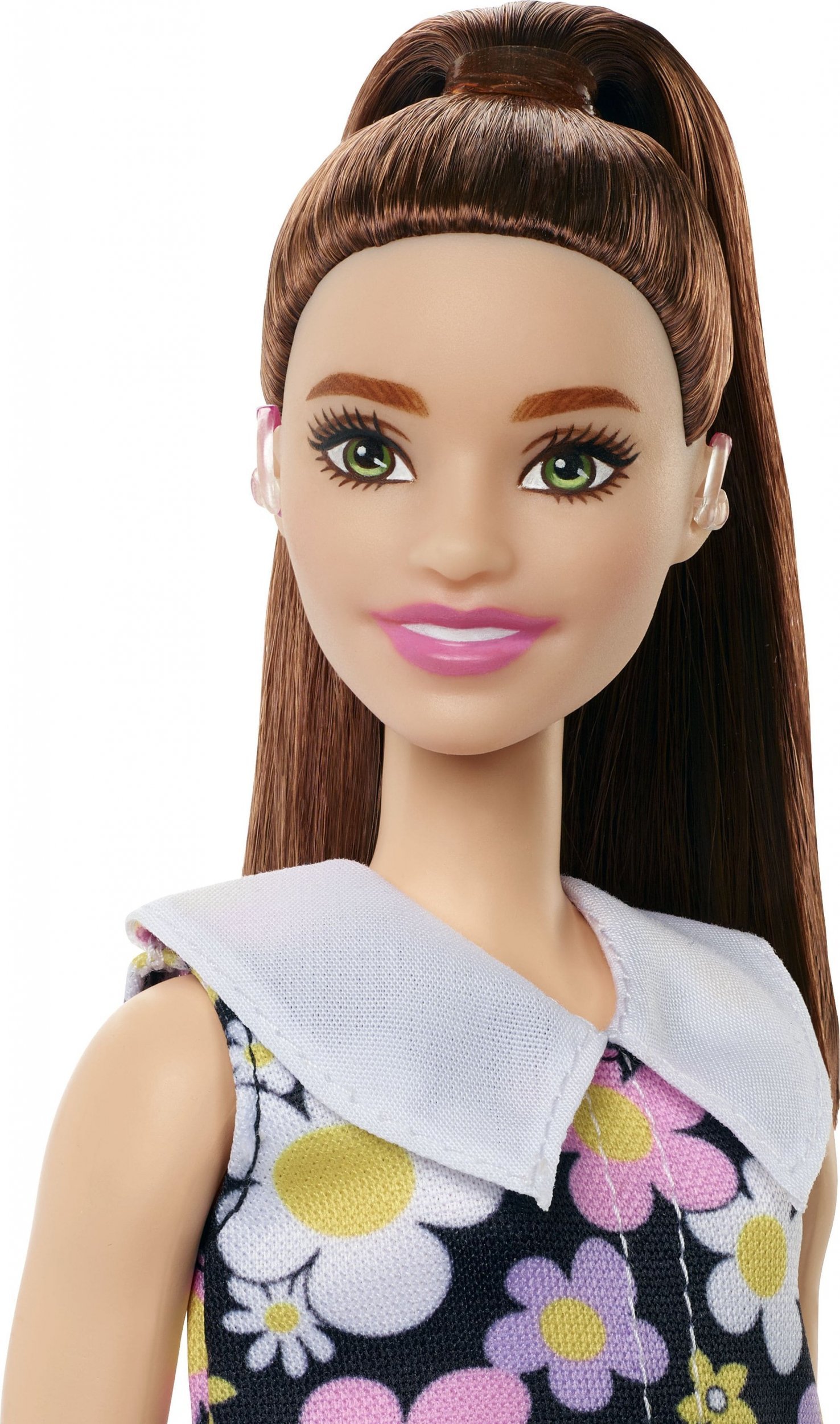Barbie Mattel Papusa Barbie Fashionistas Doll Floral Dress / HBV19 MATTEL Hearing Aid