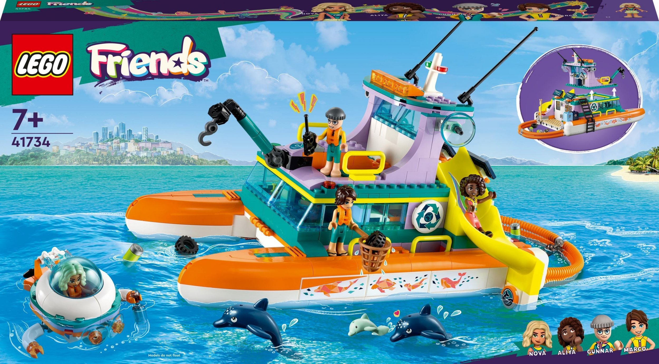 Barcă de salvare pe mare LEGO Friends (41734)