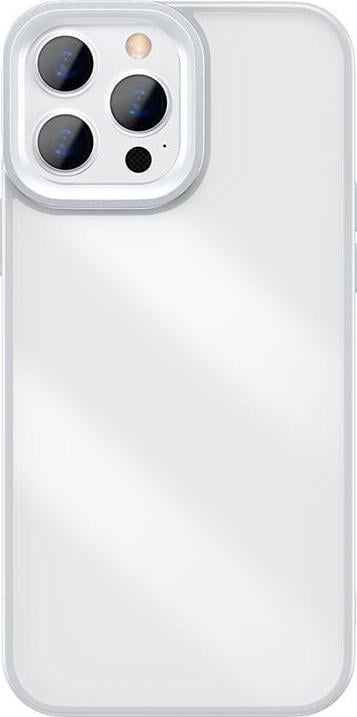 Baseus Baseus Crystal Phone Case pancerne etui do iPhone 13 Pro Max z żelową ramką szary (ARJT000513)