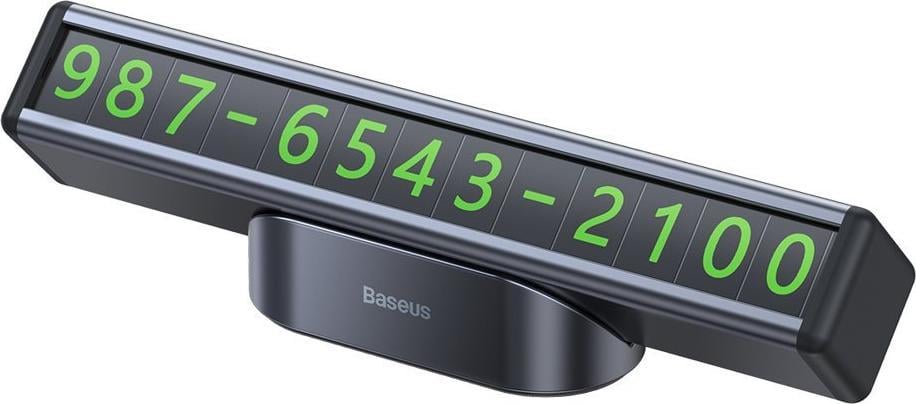 Baseus Baseus tabliczka parkingowa do samochodu auta na numer telefonu czarny (CNFT000001)