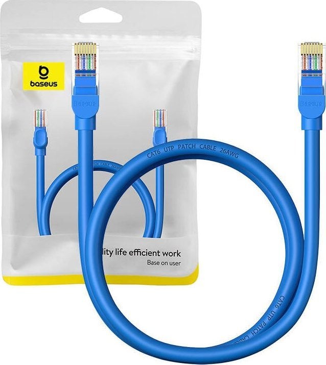 Baseus Kabel sieciowy Baseus Ethernet RJ45, Cat.6, 1m (niebieski)