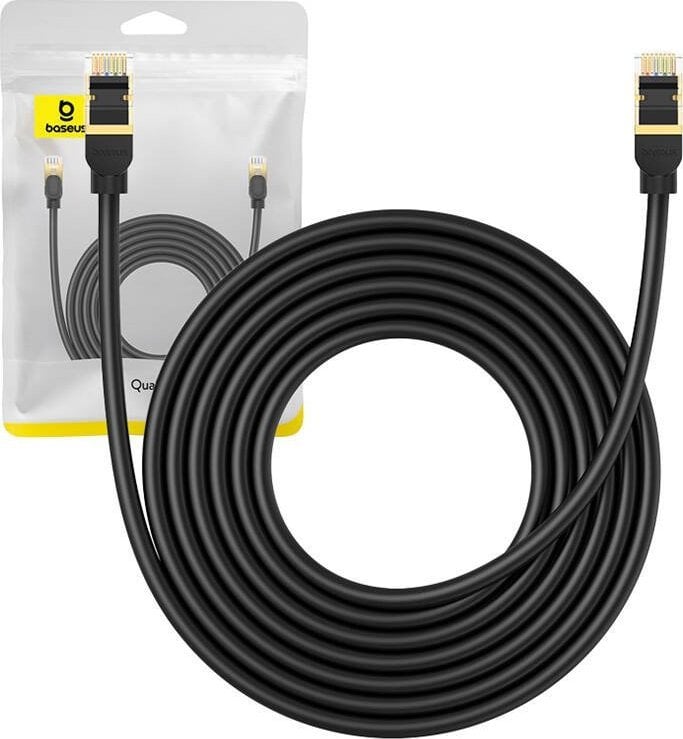 Baseus Kabel sieciowy kat. 8 Baseus Ethernet RJ45, 40Gbps, 5m (czarny)