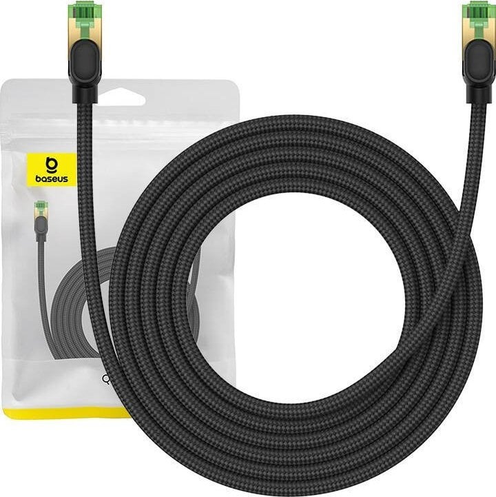 Baseus Kabel sieciowy w oplocie kat. 8 Baseus Ethernet RJ45, 40Gbps, 3m (czarny)