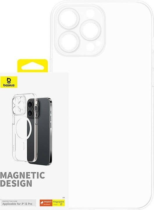 Baseus Magnetyczne Etui na telefon iPhone 15 Pro Baseus OS-Lucent Series (Przezroczysty)