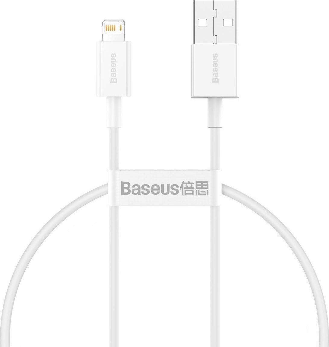 Baseus USB-A - Cablu USB Lightning 0,25 m alb (CALYS-02)
