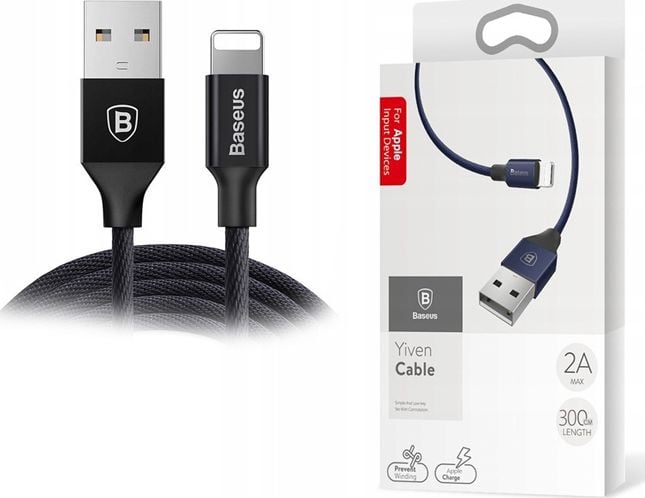 Baseus USB-A - Cablu USB Lightning 3 m negru (SB4730)