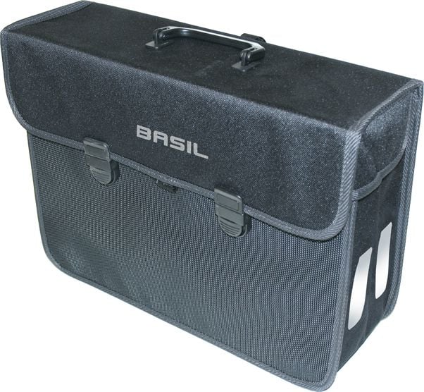 Basil Single City Sacofa de 17 l, montare cu cârlig, negru (BAS-17019)