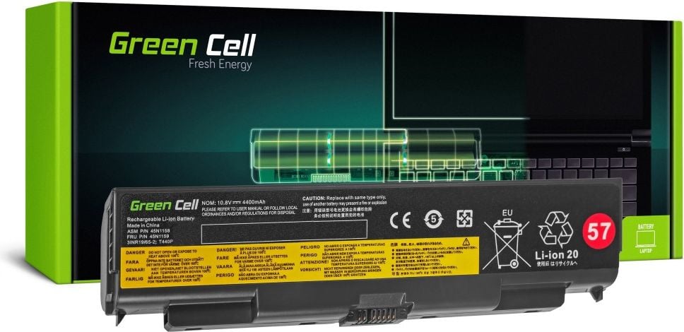 Baterie laptop pentru Lenovo ThinkPad T440p T540p W540 W541 L440 L540 acumulator marca Green Cell