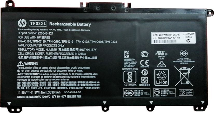 Baterie HP pentru HP Pavilion 15-CD, 11,5 V, 3470 mAh (920070-855)