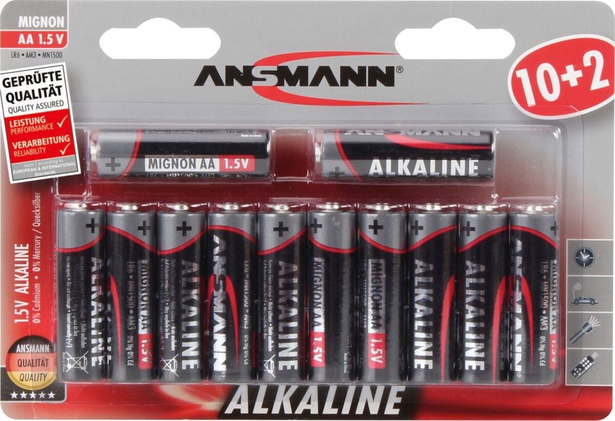 Baterie Ansmann AA / R6 12 buc.