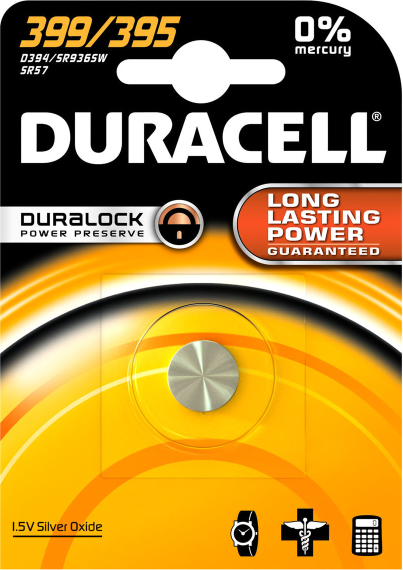 Baterie cu Oxid de Argint Duracell 395/399 AG7 SR927SW SR57 1.55V 1 bucata