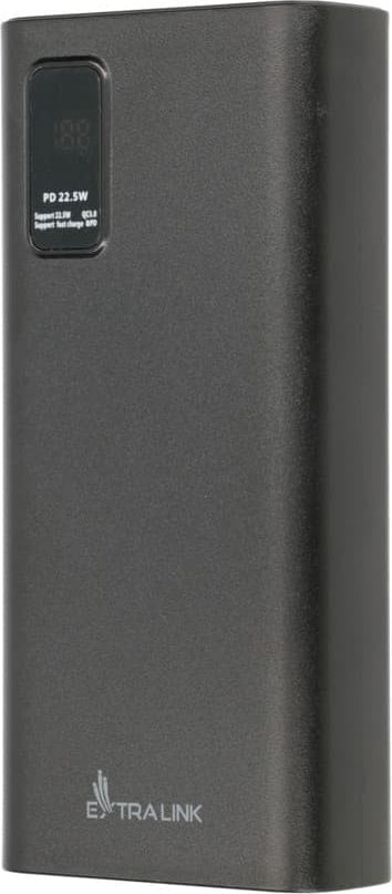 Baterie externa Extralink EPB-068, 20000mAh, USB Type-C, MicroUSB, Fast Charging, Negru