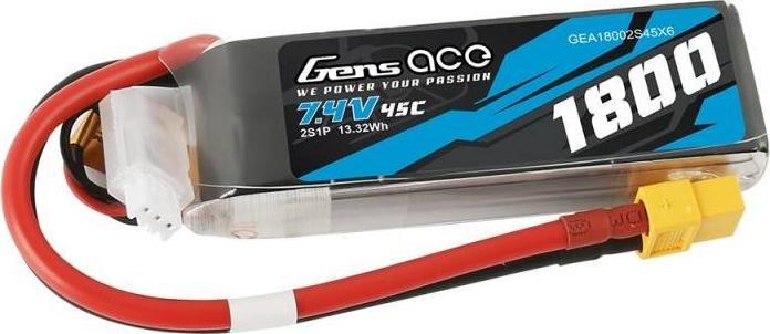 Baterie Gens Ace LiPo GensAce 1800mAh 7.4V 45C 2S1P XT60