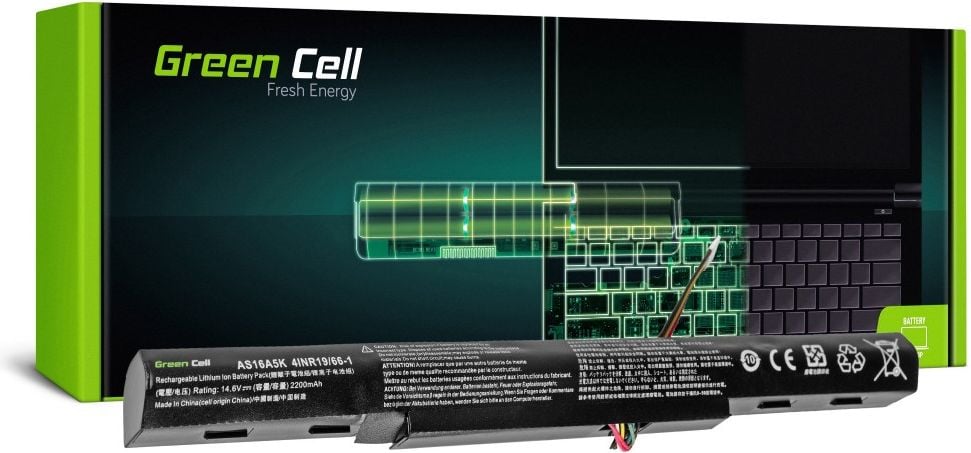 Baterie laptop AS16A5K pentru Acer Aspire E15 E5-553 E5-553G E5-575 E5-575G F15 F5-573 F5-573G acumulator marca Green Cell