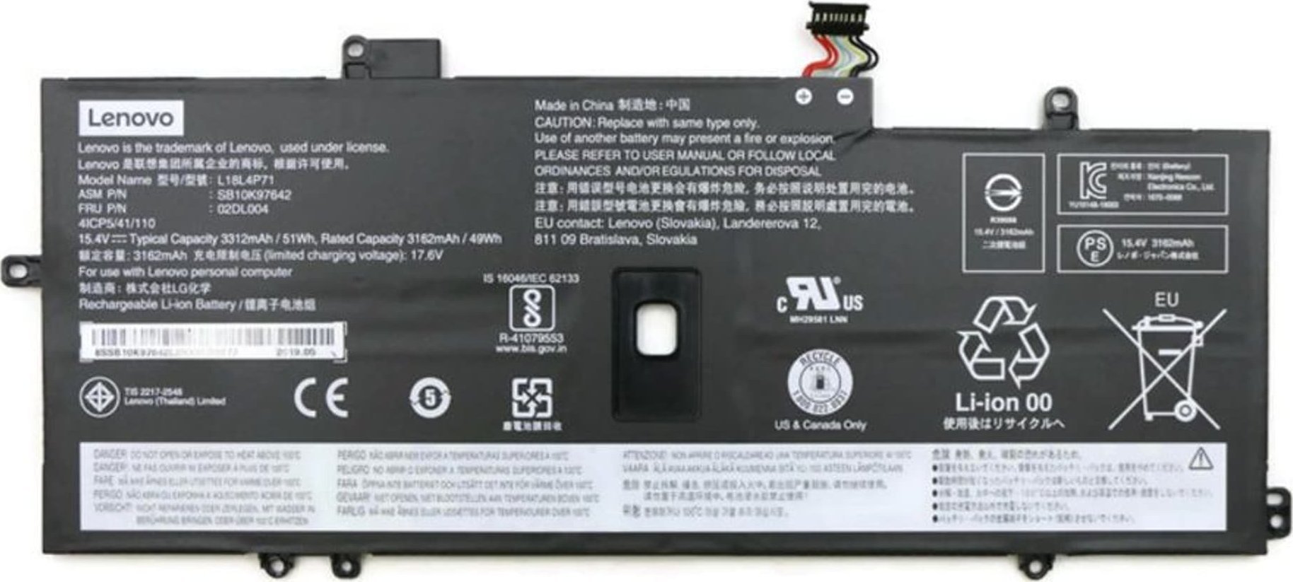Baterie Lenovo 4c, 51Wh, LiIon, SMP