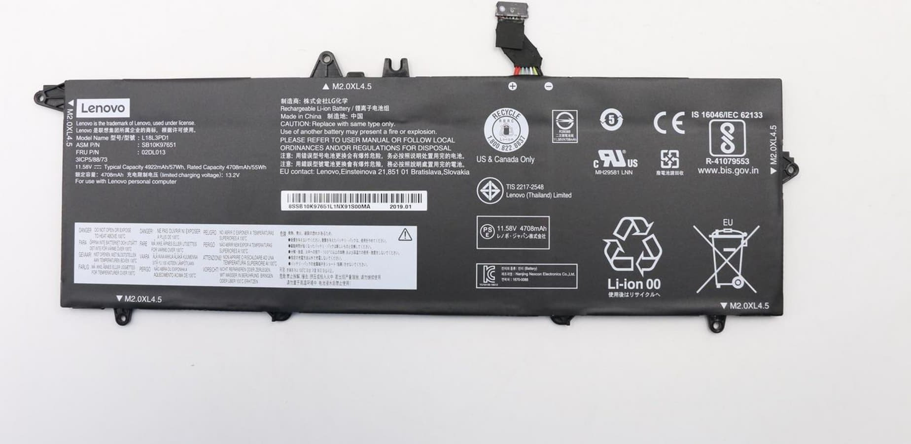 Baterie Lenovo Interna 3C 57Wh Lilon