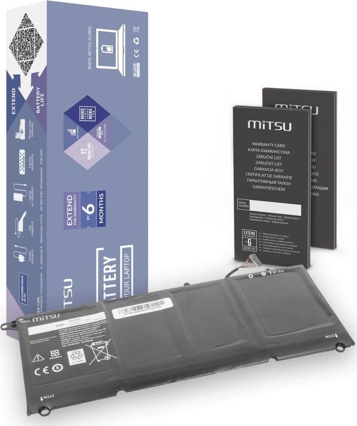 Baterie Mitsu Baterie Mitsu pentru notebook Dell XPS 13 9360 (7.4V-7.6V) (6100mAh)