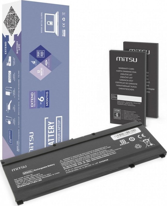Baterie Mitsu Baterie pentru HP Omen 15-DC 3500 mAh (54 Wh) 15,4 Volți