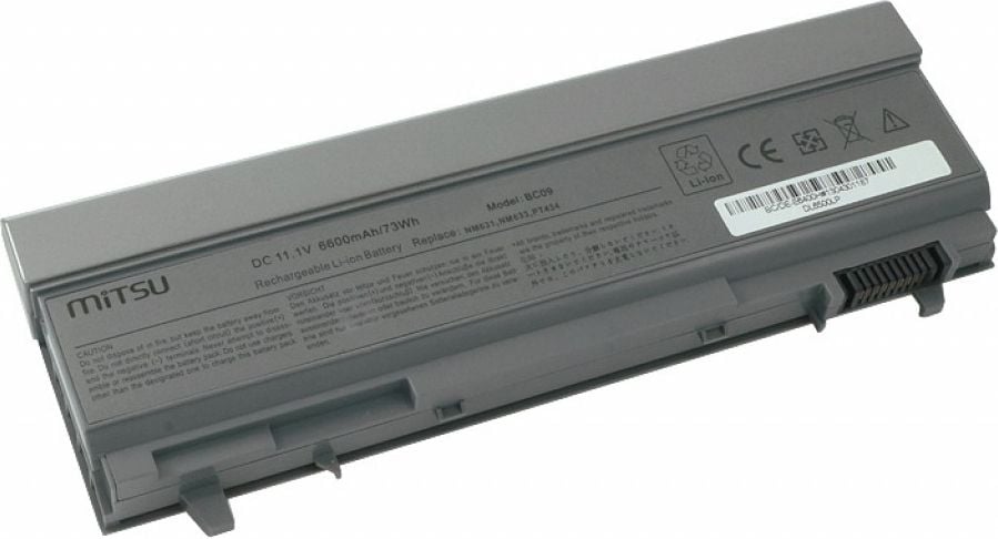 Baterie Mitsu pentru Dell Latitude E6400, 6600mAh, 11.1V (BC/DE-E6400H)