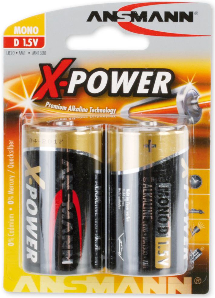 Baterie Mono X-Power 2xD Blister 1,5V (5015633)