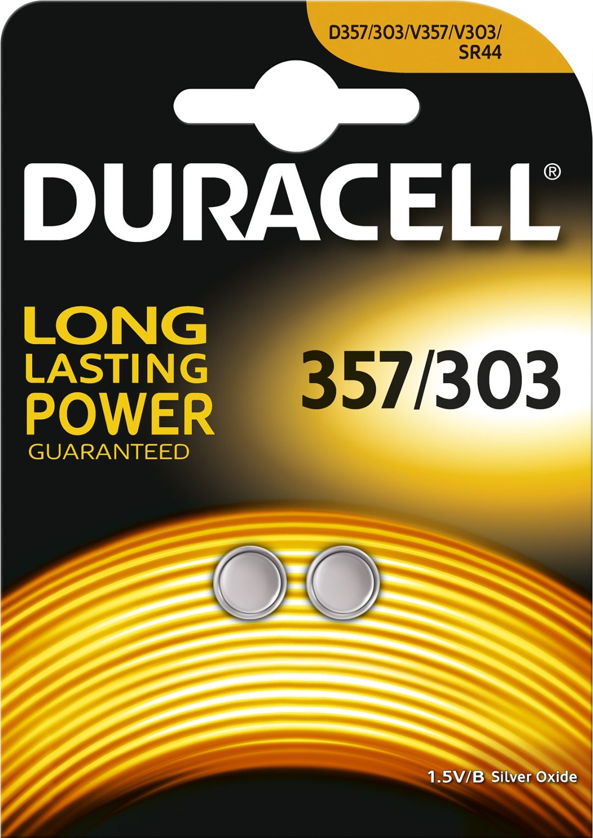 Baterie Oxid de Argint DURACELL V357 303 AG13 LR44 SR44SW 2 bucati/blister