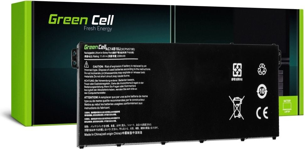 Baterie pentru Acer Aspire ES 17 ES1-731-P7RK ES1-731-P892 (2200mAh 11.4V) Laptop acumulator marca Green Cell®