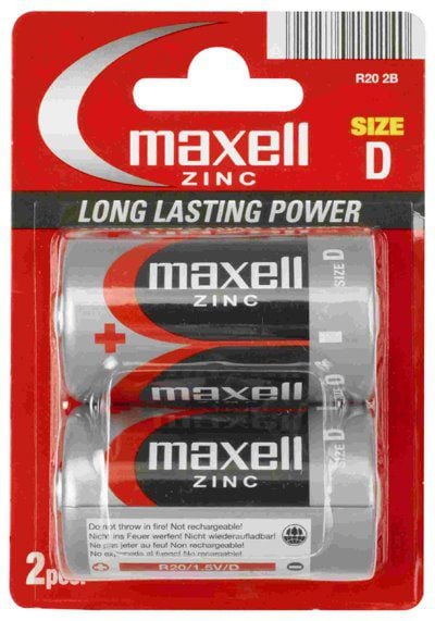 Baterie Zinc Mangan MAXELL R20 2 bucati 1.5V