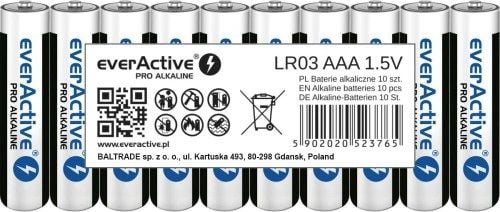 Baterii everActive Pro Alkaline AAA , LR03 1.5V 10 Baterii / Set