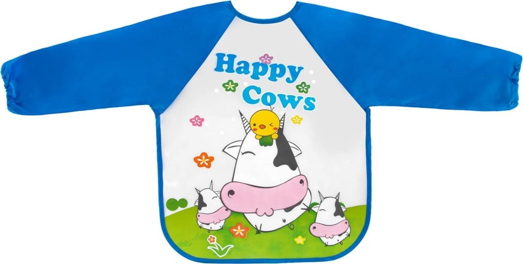 Baveta, Bocioland, impermeabila, Cu maneci lungi, Happy Cows