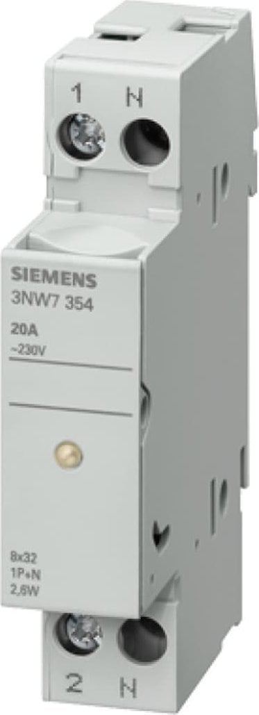 Baza de siguranțe Siemens pentru cartușe cilindric 10x38mm 32A 690V 1P cu dioda de semnalizare 3NW7014