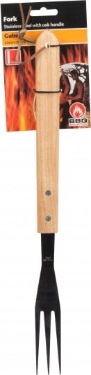 BBQ BBQ - furculita necesara pentru gratar lung cu maner din lemn de 41 cm