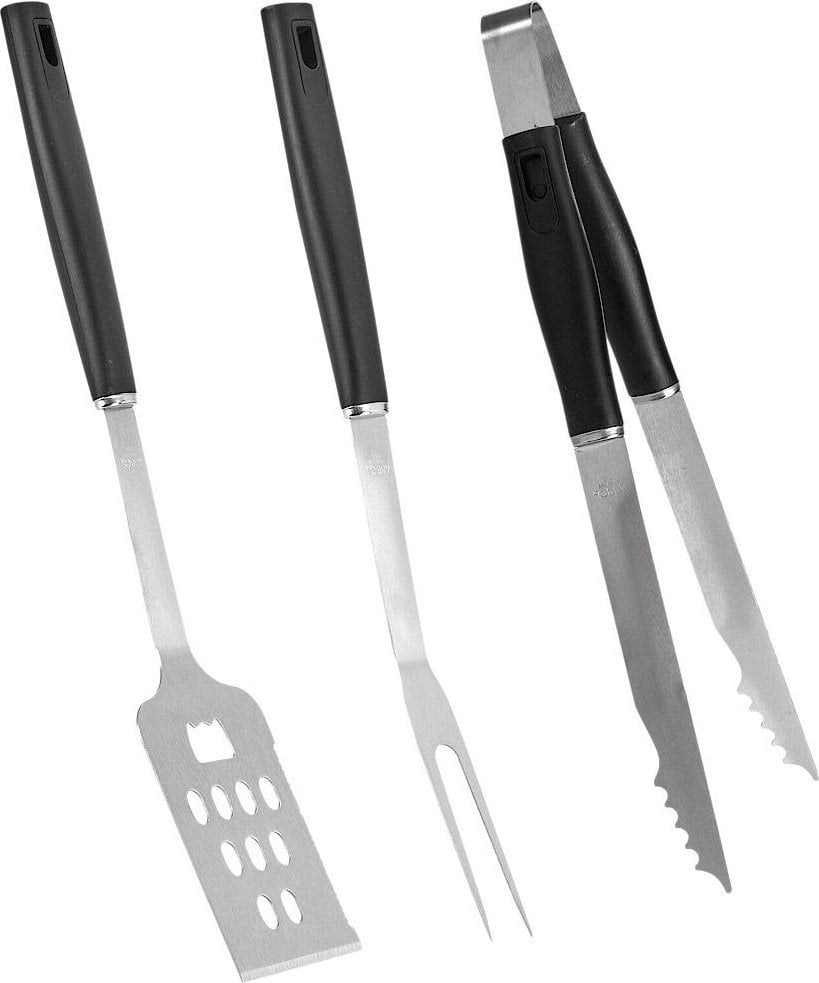 Accesorii ustensile BBQ pentru gratar 3 elemente cleste spatula furculita universala