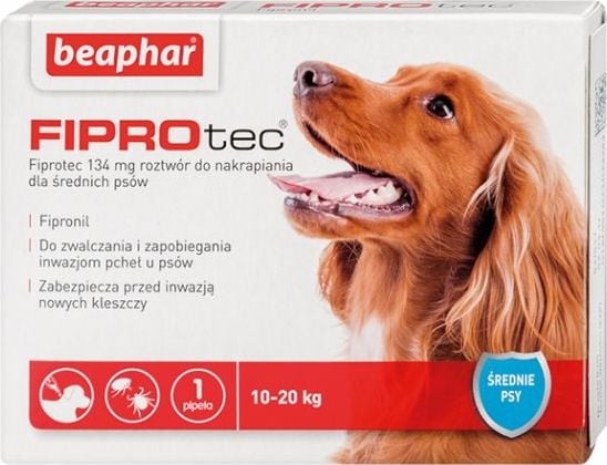 Beaphar Fiprotec M pentru câini de la 10 la 20 kg - 134mg