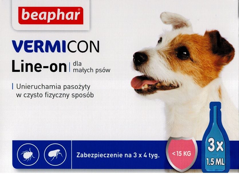 Beaphar Vermicon Dog S - Preparat pentru ectoparaziți pentru câini de până la 15 kg