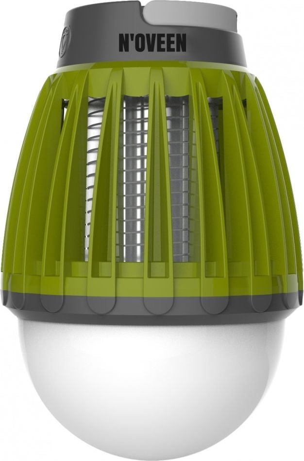 Bec LED anti-insecte, Noveen, IKN824, cu lampa UV, 5 W, 1000 V, portabil (1800 mAh), IPX4, Verde