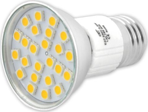 Bec LTC PS 24 LED LTC SMD5050, E27/230V, lumina alba calda.