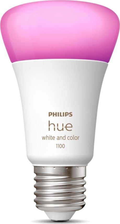 Bec Philips Hue Ambiance alb și color E27 A60 9W 1100lm (929002468801)