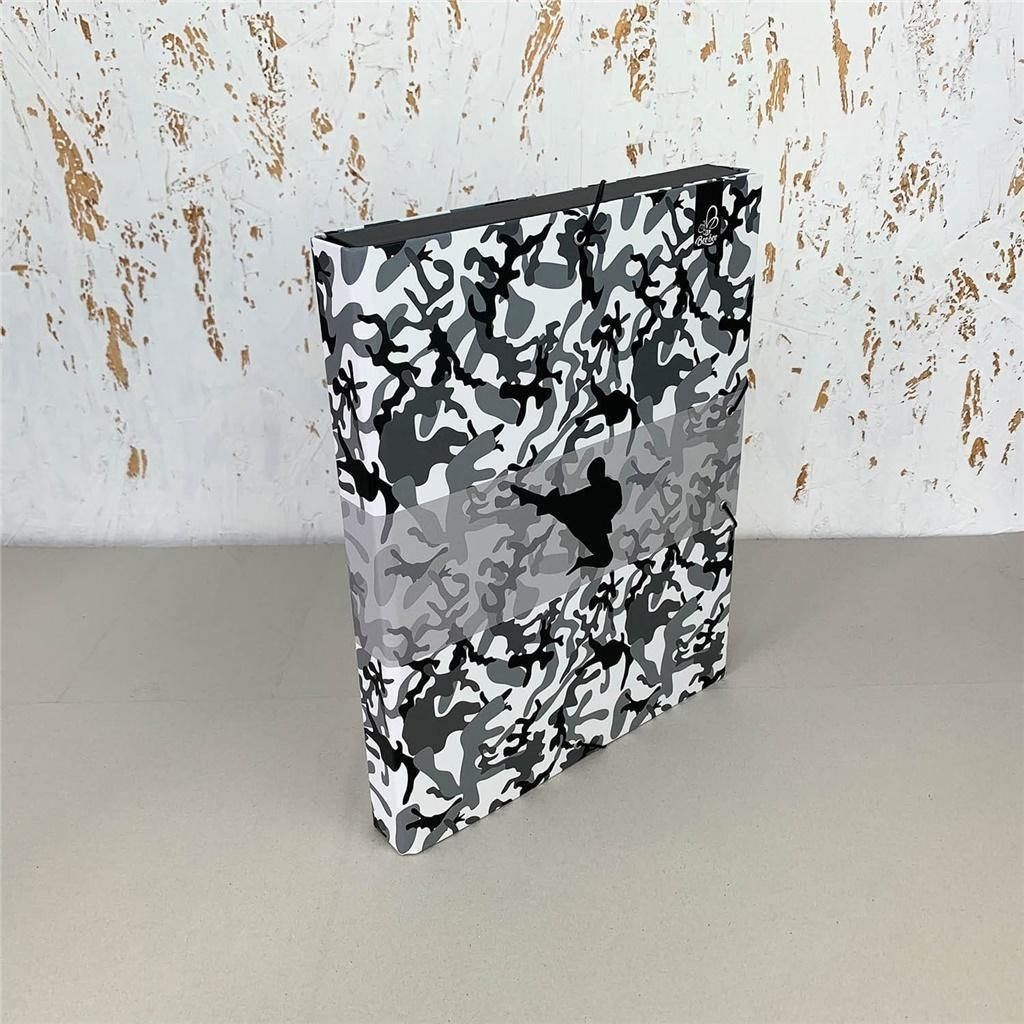 Bee-bee Folder Box A4 pentru elastic Camouflage gri