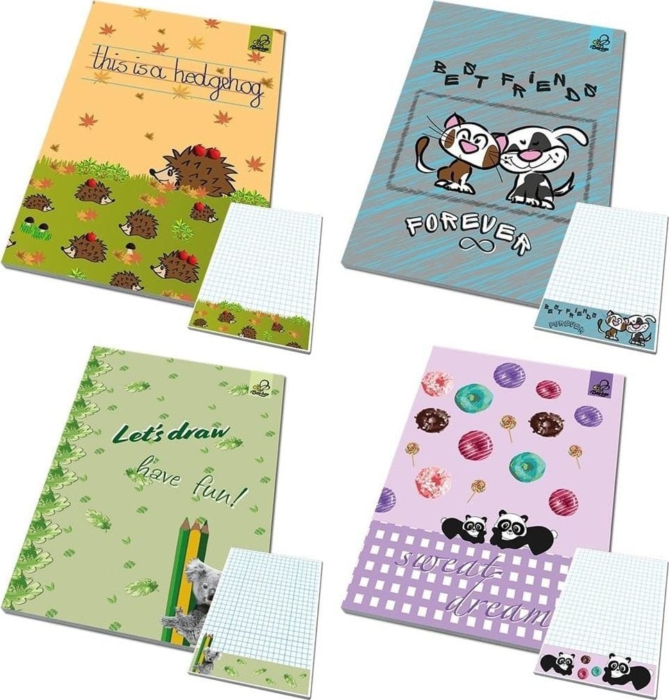 Bee-bee Notes A6 supratipărire animale BFF (10 buc)