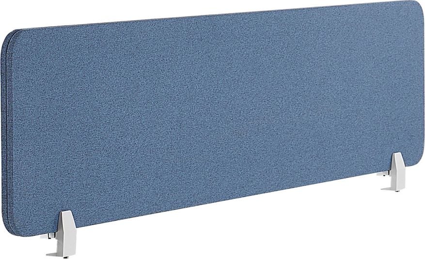 Beliani Przegroda na biurko 180 x 40 cm niebieska WALLY