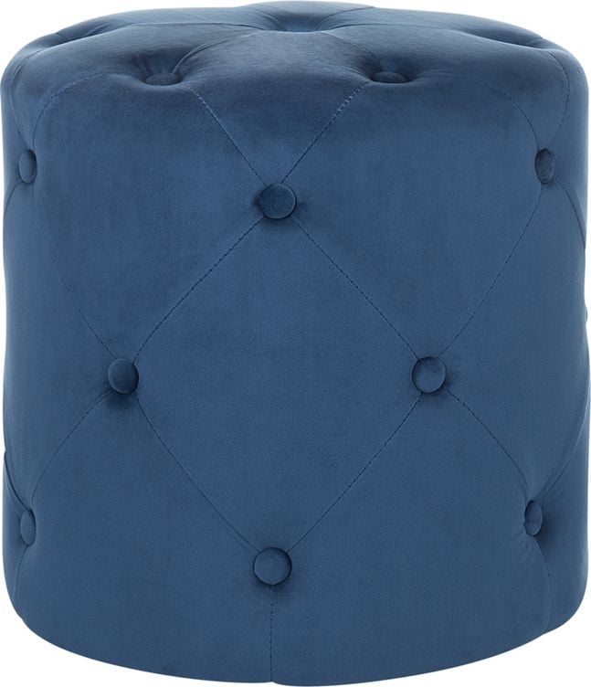 Beliani Puf welurowy 40 cm niebieski COROLLA