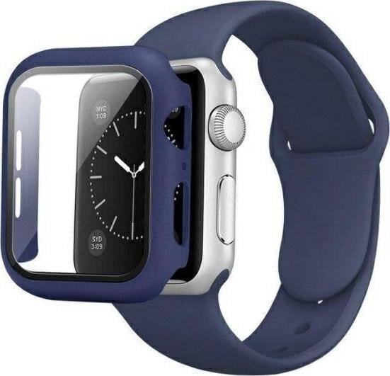 Beline Beline Apple Watch Curea din silicon 38/40/41mm culoare albastra + carcasa