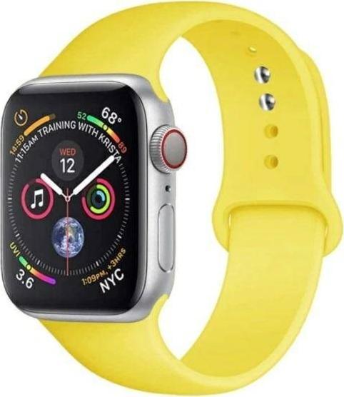 Beline Beline Apple Watch Curea din silicon 38/40/41mm culoare galbena