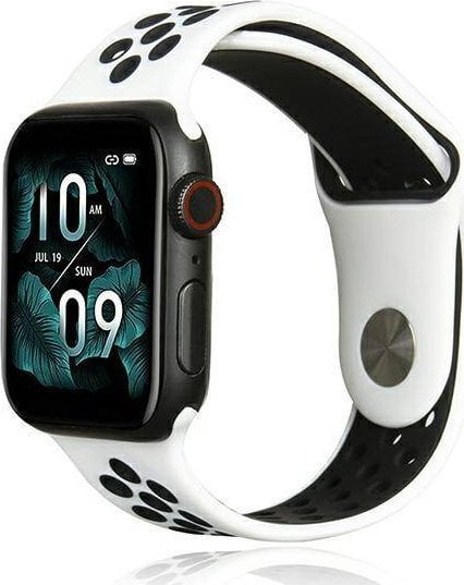 Beline Beline Apple Watch Sport Curea din silicon 38/40/41mm alb/negru alb/negru