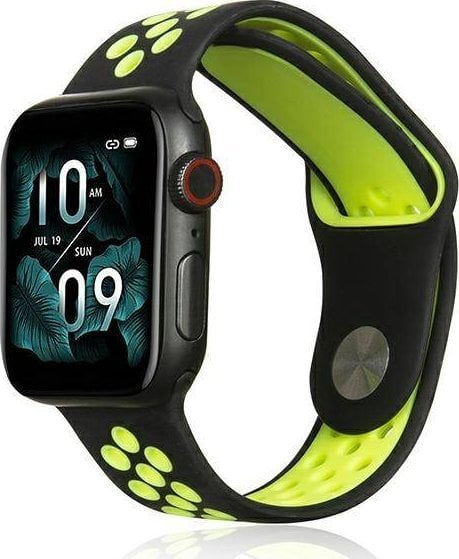 Beline Beline Apple Watch Sport Curea din silicon 38/40/41mm negru/lime negru/lime