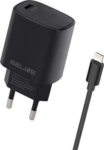 Beline Beline Lad cablu USB. reţea. 1x USB-C 20W + cablu lightning negru/negru PD 3.0 BLNCB20L